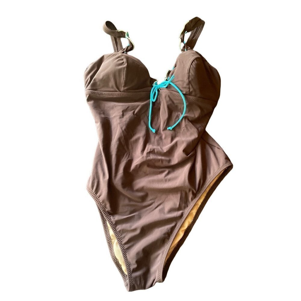 Profile by Gottex Brown Fully Lined One Piece Swimsuit Size 10